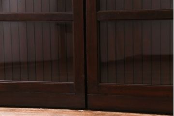 和製アンティーク　ガラス入り　和の風情を演出してくれる平格子戸3枚セット(引き戸、ガラス戸)