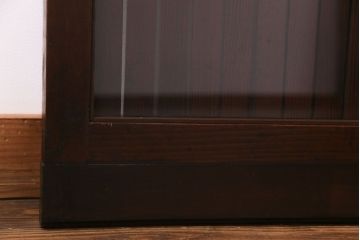 和製アンティーク　ガラス入り　和の風情を演出してくれる平格子戸3枚セット(引き戸、ガラス戸)