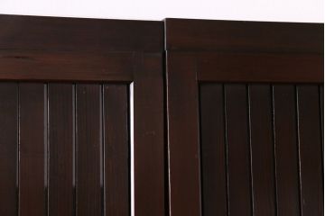 和製アンティーク　ガラス入り　和の風情を演出してくれる平格子戸3枚セット(引き戸、ガラス戸)