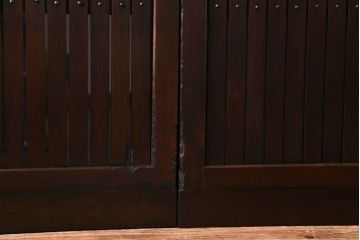 和製アンティーク　ガラス入り　和の風情を演出してくれる平格子戸3枚セット(引き戸、ガラス戸)