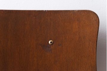 ヴィンテージ家具　イギリスビンテージ　レトロな雰囲気が漂うスクールチェア(鉄脚チェア、椅子)(1)