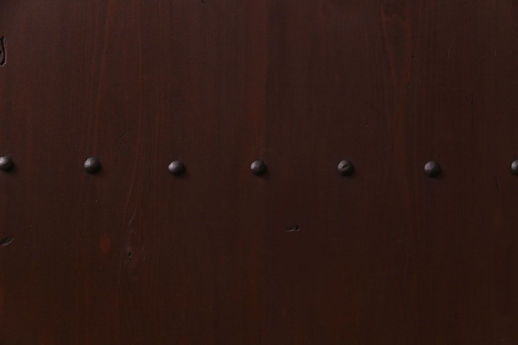 和製アンティーク　ヒノキ材　リメイク　色ガラスレトロモダンな印象の蔵戸　(R-031286)