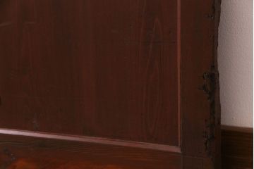 和製アンティーク　ヒノキ材　リメイク　色ガラスレトロモダンな印象の蔵戸　(R-031286)