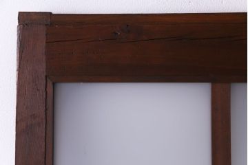 和製アンティーク　ヒノキ材　リメイク　色ガラスレトロモダンな印象の蔵戸　(R-031286)