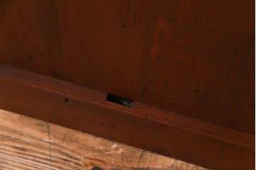 和製アンティーク　ヒノキ材　リメイク　色ガラスレトロモダンな印象の蔵戸　(R-031286)