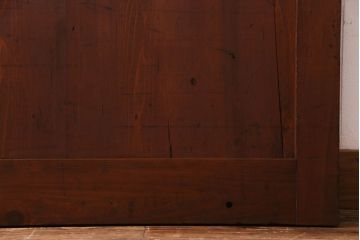 和製アンティーク　ヒノキ材　リメイク　色ガラスレトロモダンな印象の蔵戸　(R-031286)