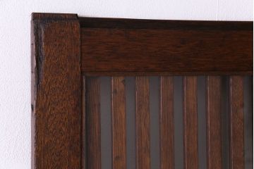 和製アンティーク　上品な和の演出におすすめのガラス入り格子蔵戸(格子戸、引き戸、建具、玄関戸)
