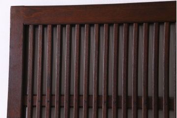 和製アンティーク　上品な和の演出におすすめのガラス入り格子蔵戸(格子戸、引き戸、建具、玄関戸)