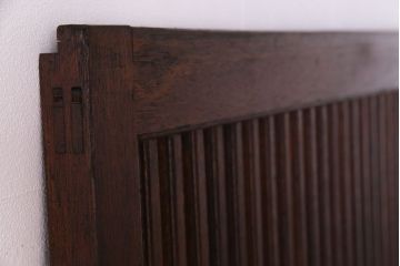 和製アンティーク　上品な和の演出におすすめのガラス入り格子蔵戸(格子戸、引き戸、建具、玄関戸)