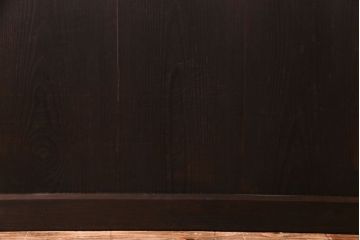 和製アンティーク　ヒノキ材　落ち着きと品のあるガラス入り格子蔵戸(格子戸、建具、引き戸、玄関戸)