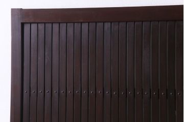 和製アンティーク　ガラス入り　和の風情を演出してくれる平格子戸2枚セット(引き戸、ガラス戸)(1)