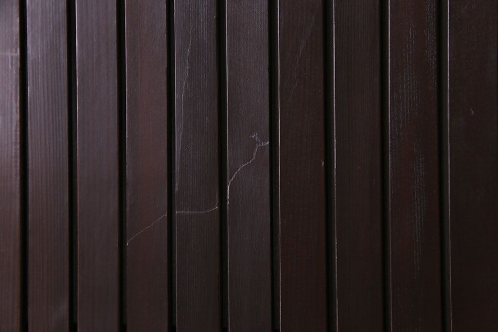 和製アンティーク　ガラス入り　和の風情を演出してくれる平格子戸2枚セット(引き戸、ガラス戸)(1)