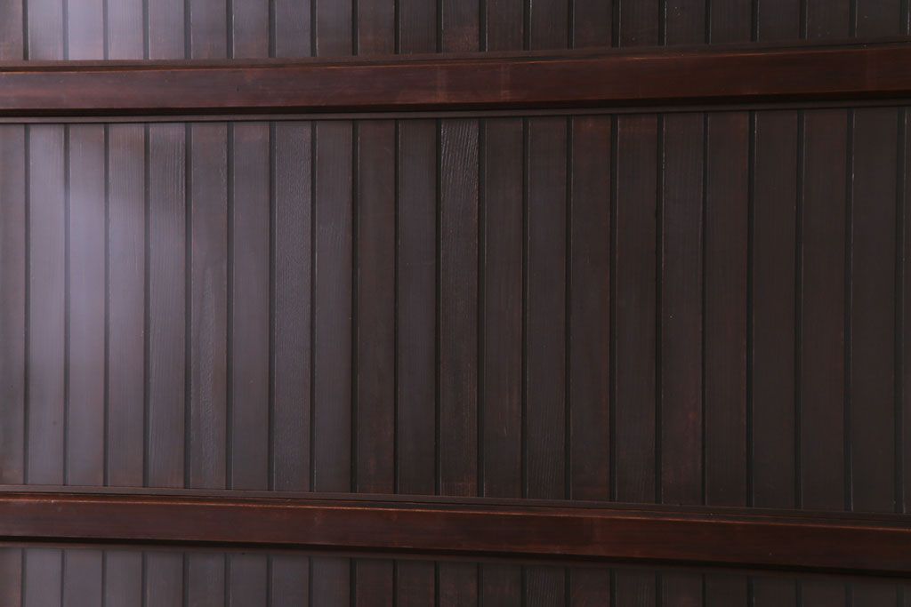 和製アンティーク　ガラス入り　和の風情を演出してくれる平格子戸2枚セット(引き戸、ガラス戸)(1)