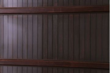 和製アンティーク　ガラス入り　和の風情を演出してくれる平格子戸2枚セット(引き戸、ガラス戸)(1)