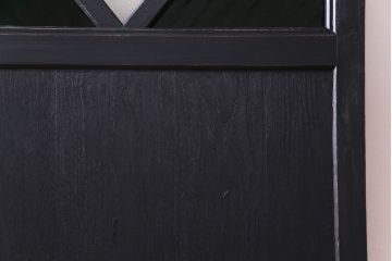 和製アンティーク　リメイク　色ガラス入りの大きなペイントガラス戸(引き戸、建具、玄関戸)