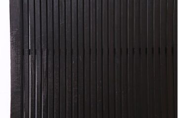 和製アンティーク　明治期　ケヤキ・ヒノキ材　縦桟が目を引く格子蔵戸(格子戸、引き戸、建具、玄関戸)