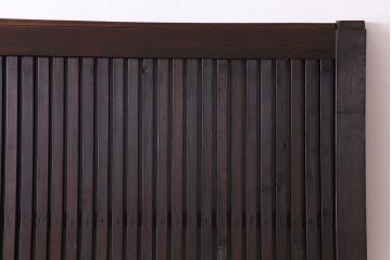 和製アンティーク　明治期　ケヤキ・ヒノキ材　縦桟が目を引く格子蔵戸(格子戸、引き戸、建具、玄関戸)