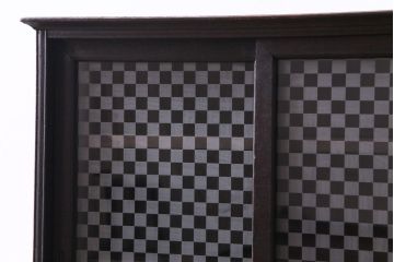 和製アンティーク　ラフジュ工房オリジナルガラス入り　モダンな雰囲気漂う本箱(収納棚、キャビネット)