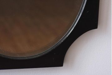 アンティーク雑貨　イギリスヴィンテージ　モダンデザインが個性的な壁掛け鏡(ミラー、ビンテージ)