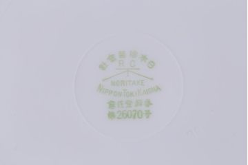 日本陶器　オールドノリタケ(Noritake、則武)　淡い色の小花が愛らしいプレート(皿)3枚セット(1)