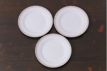 日本陶器　オールドノリタケ(Noritake、則武)　淡い色の小花が愛らしいプレート(皿)3枚セット(2)