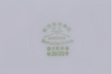 日本陶器　オールドノリタケ(Noritake、則武)　淡い色の小花が愛らしいプレート(皿)3枚セット(2)