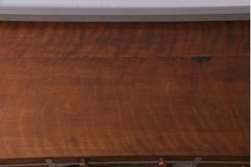 ペイント家具　メープル材　上品な木目が印象的なフランスアンティークの両袖デスク(机、在宅ワーク、在宅用作業台、ワークデスク)