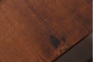 ペイント家具　メープル材　上品な木目が印象的なフランスアンティークの両袖デスク(机、在宅ワーク、在宅用作業台、ワークデスク)