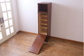 中古　岩谷堂箪笥　特注品　激レア　ローデスクとしても使える縦型収納棚(戸棚、キャビネット)