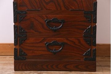 中古　岩谷堂箪笥　特注品　激レア　ローデスクとしても使える縦型収納棚(戸棚、キャビネット)