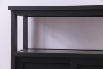 リペイント　松本民芸家具　505型　洗練された上品なデザインの収納棚(飾り棚、茶箪笥)