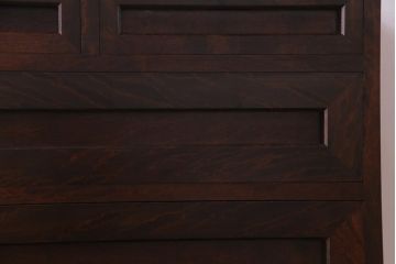 中古　松本民芸家具　リメイク　深みのある色合いがシックなチェスト(ローチェスト、リビングボード、引き出し)