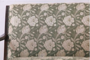 ヴィンテージ家具　昭和初期　レア物　オリジナル座面　大正ロマンの雰囲気漂うビンテージソファ(2人掛けソファ、長椅子)