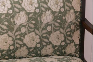 ヴィンテージ家具　昭和初期　レア物　オリジナル座面　大正ロマンの雰囲気漂うビンテージソファ(2人掛けソファ、長椅子)