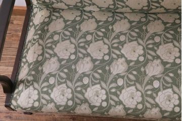 ヴィンテージ家具　昭和初期　レア物　オリジナル座面　大正ロマンの雰囲気漂うビンテージソファ(2人掛けソファ、長椅子)