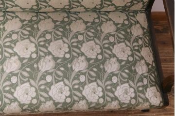 ヴィンテージ家具　昭和初期　レア物　オリジナル座面　大正ロマンの雰囲気漂うビンテージソファ(2人掛けソファ、長椅子)