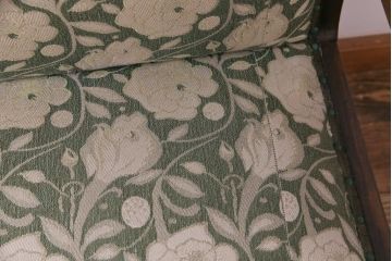 ヴィンテージ家具　昭和初期　レア物　オリジナル座面　大正ロマンの雰囲気漂うビンテージソファ(2人掛けソファ、長椅子)