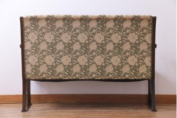 ヴィンテージ家具　昭和初期　レア物　オリジナル座面　大正ロマンの雰囲気漂うビンテージソファ(2人掛けソファ、長椅子)