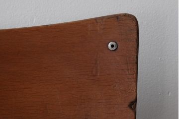 ヴィンテージ家具　ヨーロッパビンテージ　レトロな佇まいのスクールチェア(鉄脚チェア、椅子)