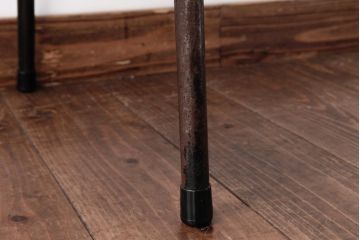 ヴィンテージ家具　ヨーロッパビンテージ　レトロな佇まいのスクールチェア(鉄脚チェア、椅子)