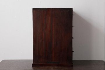 アンティーク家具　和製アンティーク　シンプルで味わいのある小引き出し(卓上収納)