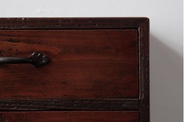 アンティーク家具　和製アンティーク　シンプルで味わいのある小引き出し(卓上収納)