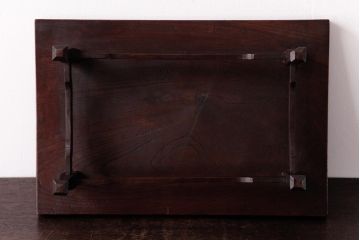 アンティーク雑貨　和製アンティーク　総ケヤキ材　そろばんの玉のような脚の形が印象的な花台(飾り台)