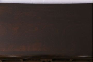 中古　北海道民芸家具　脚付き 落ち着きある色合いのサイドボード(収納棚、戸棚)(定価38万円)(3)