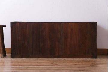 アンティーク家具　和製アンティーク　大正期　漆塗り　上質な空間を演出してくれる佐渡小木箪笥ローボード(佐渡箪笥、リビングボード、収納棚)