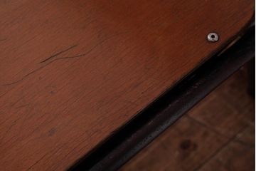 ヴィンテージ家具　ヨーロッパビンテージ　レトロな佇まいのスクールチェア(キッズチェア、鉄脚チェア、椅子)(2)