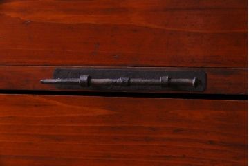 アンティーク家具　和製アンティーク　明治期　ヒノキ材　存在感抜群の観音開き箪笥ローボード(ローチェスト、衣装箪笥)