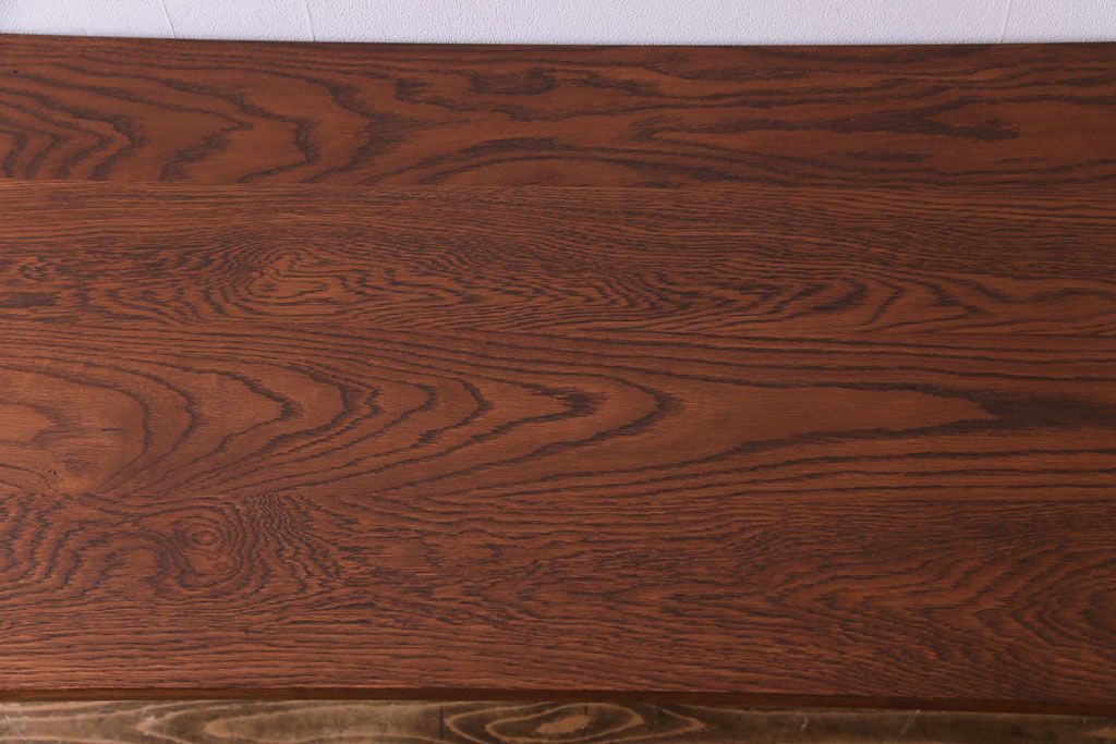 ラフジュ工房オリジナル　鉄脚　ホワイトオーク材製折りたたみテーブル(作業台、ワークデスク、在宅ワーク、在宅用)