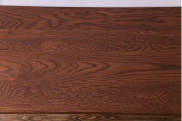 ラフジュ工房オリジナル　鉄脚　ホワイトオーク材製折りたたみテーブル(作業台、ワークデスク、在宅ワーク、在宅用)