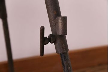 ラフジュ工房オリジナル　鉄脚　ホワイトオーク材製折りたたみテーブル(作業台、ワークデスク、在宅ワーク、在宅用)